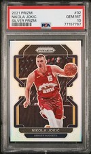 2021 PANINI PRIZM SILVER PRIZM #32 NIKOLA JOKIC CARD NUGGETS PSA 10 LOW POP 8