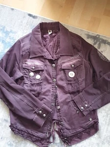 ❤️ Jacke Inkl Magnete 3st. Tredy weich GR 46 In Brombeere ❤️ Flügel GLITZER 😍 - Bild 1 von 12