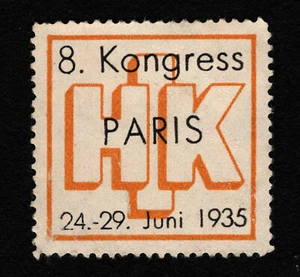 Sello póster OPC 1935 8º Congreso París Francia MNG - Imagen 1 de 1