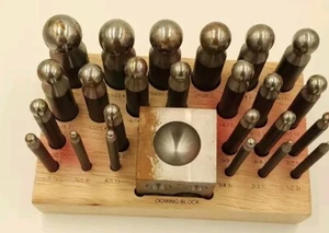 DOMING & Dapping Block Set NEU JUWELIERE GOLDSCHMIEDE METALL 24-TEILIGES SET gebraucht - Bild 1 von 5
