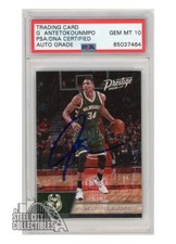 Giannis Antetokounmpo 2016-17 Panini Prestige Autograph Card #15 PSA/DNA 10