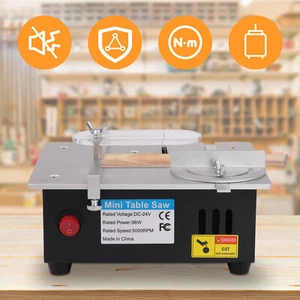 Household Mini Sliding Table Saw Woodworking DIY Hobby Model Cutting Bench Saw - Picture 1 of 11