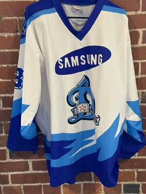 Moscow Dynamo Vintage Russian hockey #33 jersey White/blue men Russia - Image 1 of 4