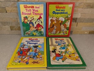 4 Walt Disney Words That Do, Name ,Tell You about Things & Opposites 1ST EDITION - Picture 1 of 13