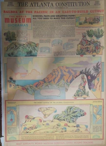 Balboa Pacific Ocean ! Paper Diorama by Holling Clancy Holling 1937 15 x 22 in - Picture 1 of 1