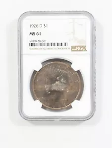 Dólar de plata Peace 1926-D NGC tonificado como nuevo 61 - Imagen 1 de 6