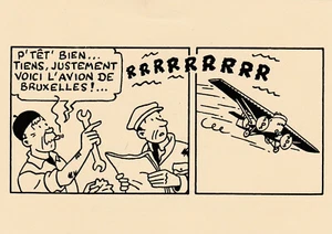 EXEM carte invitation dedicace 2003 librairie oreille cassée hommage Tintin 3 - Imagen 1 de 2