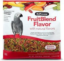 ZuPreem Fruitblend Natural Flavors Bird Food for Medium & Large Parrots 12 lbs.