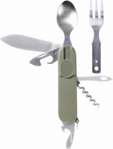 Olive Drab Military Foreign Legion Tactical 11-In-1 Camping Utensils Chow Set - Picture 1 of 1