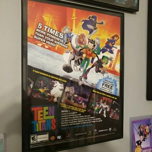 Framed 2006 DC Comics Teen Titans Cartoon Show Video Game Wall Art - Picture 1 of 4