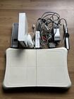 Nintendo Wii Console - White + Remotes All Cables Stand And Wii Fit Board