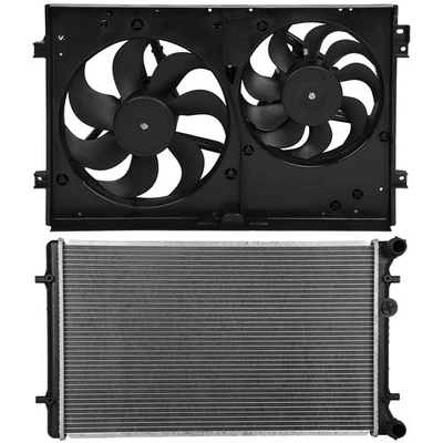 Radiator Cooling Fan Kit For 1999 2000-2006 Volkswagen Golf & 2000-2002 Audi TT Foto 1 de 4