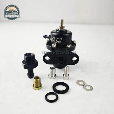 AEM Fuel Pressure Regulator 25-300BK for Acura Integra 1.8L Honda Civic 1.6L NEW - Image 1 of 4