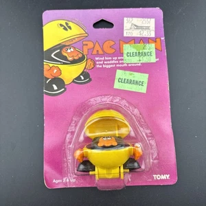 Juguete de cuerda TOMY "Pac Man" 1982 sin usar en tarjeta original años 80 Midway - Imagen 1 de 3