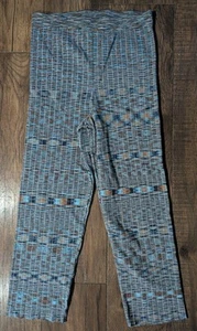 12th Tribe Women's Colorful Knit High Waist Leggings Pants Size L 100% Viscose - Picture 1 of 12