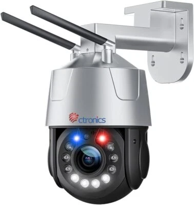 Ctronics 30X Optical Zoom 5MP PTZ Security Camera, Outdoor WiFi Dome Camera 550C