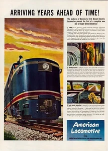 Print Ad American Locomotive Alco 1946 Railroad Train Full Page 10.5"x13.5" - Picture 1 of 1