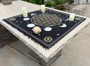 Altar Cloth Tarot Witchcraft Table Cloth Cover Wall Decor Wall Art 36" X 36" - Picture 1 of 13