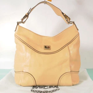 AUTHENTIC MCM Leather Hobo Shoulder Bag + Dust Bag - Picture 1 of 11