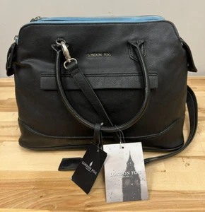 London Fog Black Tote Handbag Shoulder Bag - Great for Travel - Lots of Storage - Picture 1 of 11