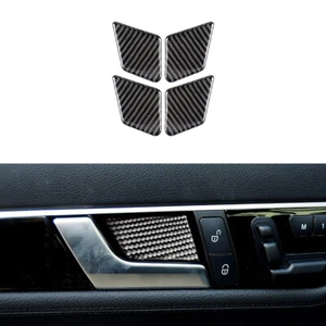 Carbon Fiber Door Handle Bowl Trim For Mercedes-Benz C E Class W204 W212 2009-15 - Picture 1 of 15