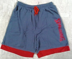 Spalding Boys Athletic Shorts Vintage Size XL Black Red USA Drawstring - Picture 1 of 6