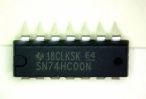 SN74HC00NE4, Quad 2-Input NAND Gates. Texas Instrument. New Old Stock. QTY=10 - Picture 1 of 2