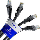 Cat 6 Ethernet Cable 1.5 Ft 2 Pack - High-Speed LAN Cable, Internet Cable, Pa...