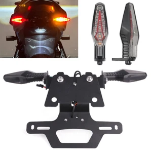 Indicator LED Turn Signal License Number Plate Bracket For Suzuki GSX-8R GSX-8S - Picture 1 of 24