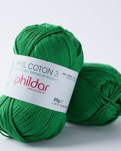 100% Cotton yarn Phildar COTON3 Soft sport weight yarn Amigurumi yarn 50+ COLORS