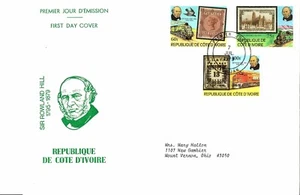 IVORY COAST, 100th. ANNIV. OF SIR ROWLAND HILL´S DEATH, FDC - Picture 1 of 2