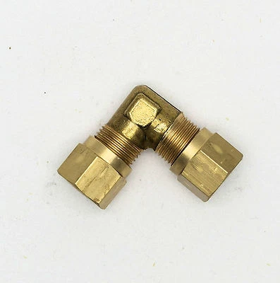 QCL British Made 90 DEGREE 10mm TO 10mm BEND BRASS COMPRESSION FITTING (15)
