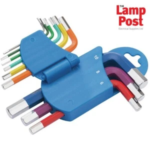 Draper 66126 Expert 9 Piece Metric Coloured Short Arm Hexagon Key Set - Picture 1 of 1