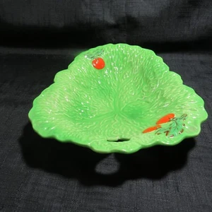 Vintage Beswick Green Lettuce Leaf Salad Dish - Picture 1 of 15