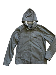 Volcom Mens Bashi Hooded Jacket Size M Gray Long Sleeve Full Zip Outerwear - Picture 1 of 14