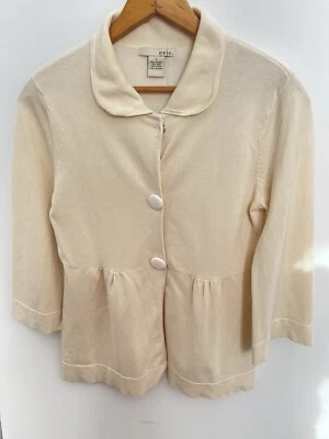 Женская блузка на пуговицах Evie из шелковой смеси с овсянкой размер S - Изображение 1 из 4