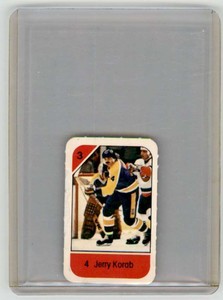 1982-83 POST CEREAL MINI NHL HOCKEY CARD JERRY KORAB LOS ANGELES KINGS #NNO