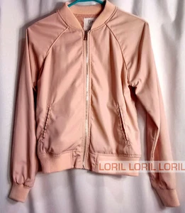 Full Tilt Women’s Pink Motorcycle Jacket Front Zip Up Size Small 2 Side Pockets - Picture 1 of 4