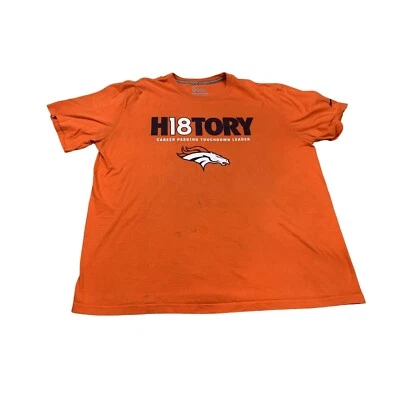 Camiseta Nike Naranja XXL Denver Broncos Peyton Manning History Para Hombre NFL 2XL Y2K Foto 1 de 4