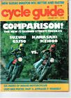 January 1977 Cycle Guide motorcycle magazine Suzuki RM370 Suzuki GS750 Kawasaki