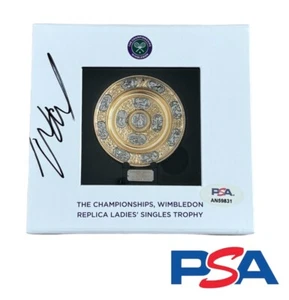 Marketa Vondrousova Signed 2023 The Championships Wimbledon Mini Trophy PSA AUTO - Picture 1 of 2