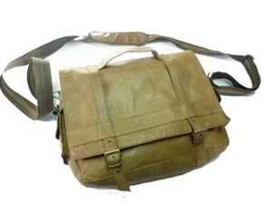 REISETASCHE SCHULTERTASCHE MESSENGER AUS ECHTEM LEDER, MOD: GASTONE SAFARI GEPUFFT - Bild 1 von 7