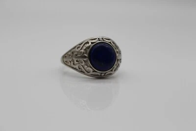 Lapislazuli Ring versilbert Qualität Heilsteine Edelsteine Natursteine Geschenk - Bild 1 von 4