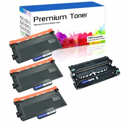 3PK Black TN850 Toner + 1PK DR820 Drum Unit for Brother MFC-L5800DW MFC-L5850DW - image 1 of 4