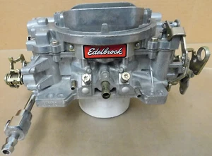 Edelbrock 1405 Performer 600 CFM Carb, Man Choke, Sec Air Valve,#6099, Gas Line - Picture 1 of 6