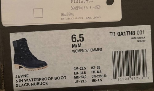 Stivali neri Timberland Premium da donna 6 pollici impermeabili foderati caldi