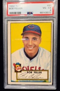 1952 Topps #88 Bob Feller PSA 4 VG-EX Red Back HOF Baseball Card, UNDERGRADED !