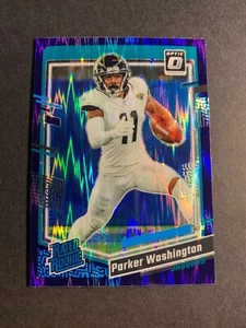 2023 Panini Donruss Optic Rated Rookie Purple Shock #254 Parker Washington - Picture 1 of 2