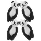 4 Pcs Stuffed Toy Cute Keychains Cars Mini Plush Panda Childrens Toys Animal