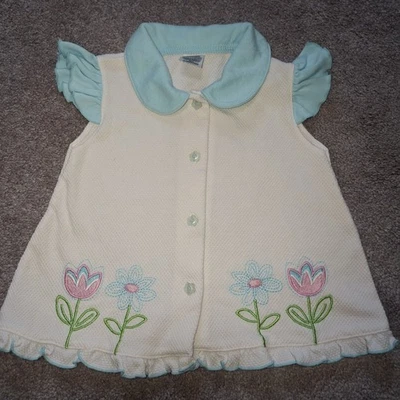 Fisher Price Niña Niño Vestido Floral Flores Azul Blanco 24 Meses Foto 1 de 4